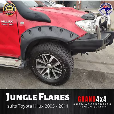 Jungle Front Fender Flares For Toyota Hilux 2005-2011 Wheel Arch Guard Cover • $339