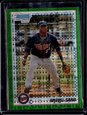 2010-11 Bowman Chrome 1st Miguel Sano Rookie RC Green X-Fractor - Twins • $9.99