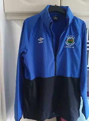 Linfield Zip Up Training/tracksuit Top - Size Large  • £25