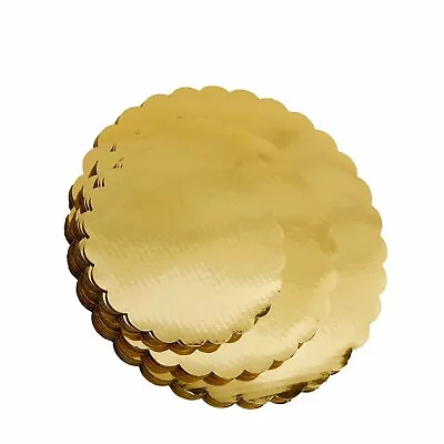 18 Gold Metallic Round Cake Boards Disposable Dessert Holders Party Decorations • $12.97