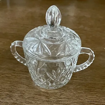 Vintage Glass Candy Dish Or Sugar Bowl With Lid • $9.75