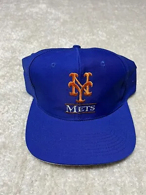 Vintage 90s NY New York Mets MLB Baseball Blue Snapback Hat • $39.99