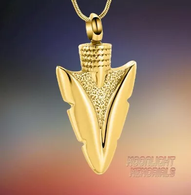 New Arrow Head Cremation Urn Keepsake Ashes Memorial Necklace • $14.95