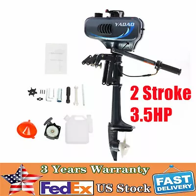 2-Stroke 3.5HP Heavy Duty Outboard Motor Boat Engine & Air Cooling CDI System US • $210