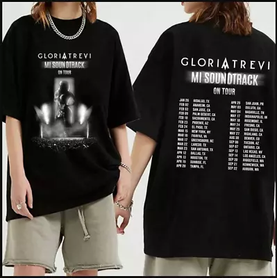 Gloria Trevi Mi Sound Track Tour 2024 Black T-Shirt Gift Fans Music Shirt • $21.84