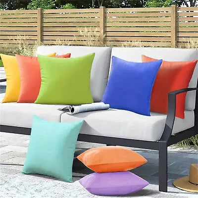 Water Resistant Pillow Cover Outside Scatter Cushions For Garden Furniture Patio • £5.43
