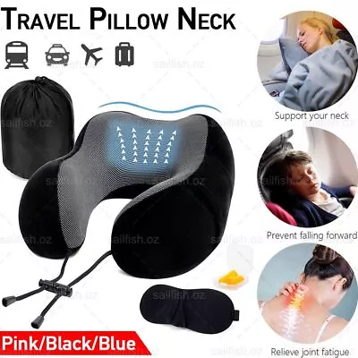 $17.79 • Buy Travel Memory Foam Rebound Pillow U-shaped Sleeping Pad Neck Support Headrest AU
