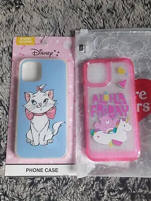 2 New Phone Cases For APPLE IPHONE 12 -  Carebears & Aristocats Marie • £11.89