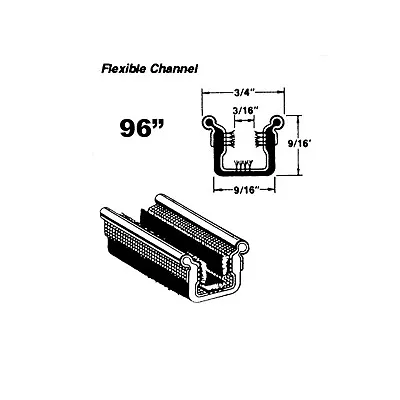 Flexible Window Channel For Chrysler 300 1955-1956 Imperial 1955-1956; WC 10-96 • $223.35