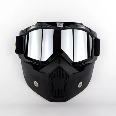 Motorcycle Motocross Racing Helmet Mask Goggles Face Shield • $24.98