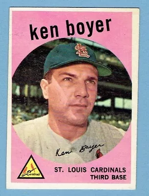 Ken Boyer 1959 Topps #325 Clean Back No Creases Nm St. Louis Cardinals • $3.25