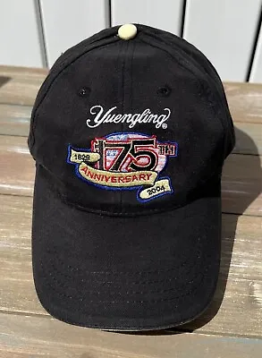 Yuengling 175th Anniversary 2004 Black Strapback Hat Adjustable Baseball Cap • $9.60