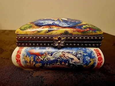 Lucy Maxym Fairy Tale Fantasies Ruslan & Ludmilla Porcelain Trinket Box #575 • $55