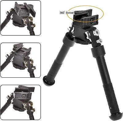 Rotating And Tilting Bipod 360-Degree Quick Release 6 To 9 Inch Picatinny Bipod • £29.90