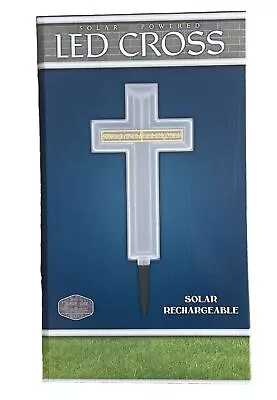 Country Side Solar Powered Led Memorial  Cross (Forever Loved  Never Forgotten) • $27.95