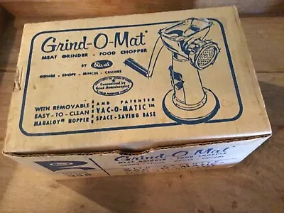 Vintage Rival 358 Grind-o- Mat Meat Grinder & Food Chopper Parts Lot Used • $21.24