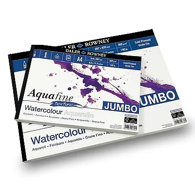 Daler Rowney - Aquafine Textured Pad - 300gsm - 50 Pages - A3/A4 Made In England • £21.99