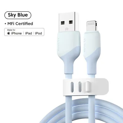 For IPad Air 2 IPad 4 IPhone XR USB Charger Cable 20AWG Long FAST Charging Lead • £7.99