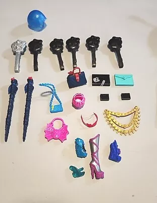 Monster High Ever Accessories Lot Shoes PURSES Diaries Glasses Belt Helmet More • $7.95