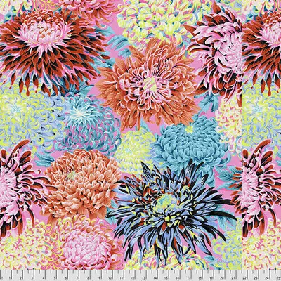 Kaffe Fassett JAPANESE CHRYSANTHEMUM CONTRAST 100% Cotton Quilting Fabric • £8.95