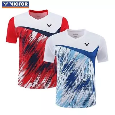 2023 New Victor Men's Badminton Tops Table Tennis Clothes Short Sleeve T-shirts • $24