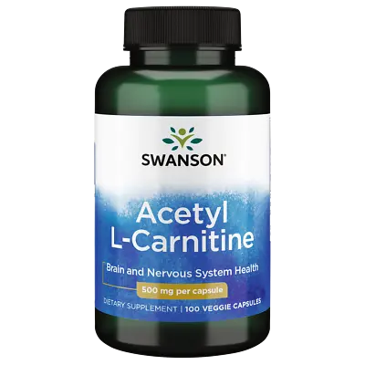 Swanson Acetyl L-Carnitine 500 Mg 100 Veggie Capsules • $13.78