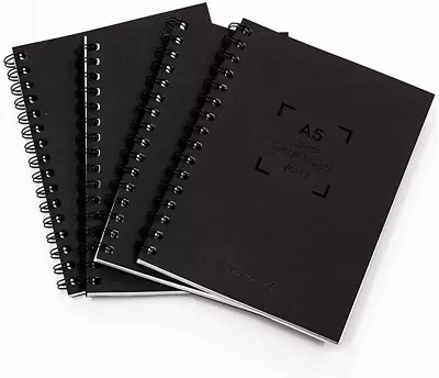 A5 Spiral Smart Ruled Notebook Compatible Smartpens (4-Pack) Black (ANX-00003) • $49.99