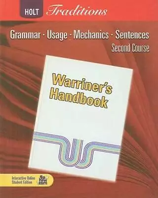 Warriner's Handbook: Second Course: Grammar Usage Mechanics Sentences - GOOD • $4.69