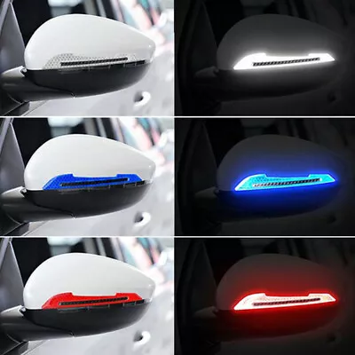 £5.34 • Buy 2PCS Reflective Carbon Fiber Car Side Mirror Warning Molding Trim Accessories
