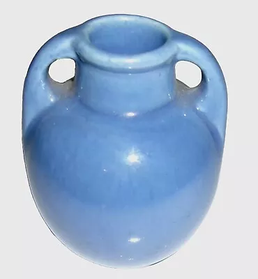 Vintage Blue Stangl Pottery 2.5  Miniature Double Handle Vase • $25