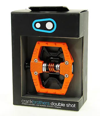 Crank Brothers Double Shot Clipless Platform Mountain Bike Pedals Orange • $73.83