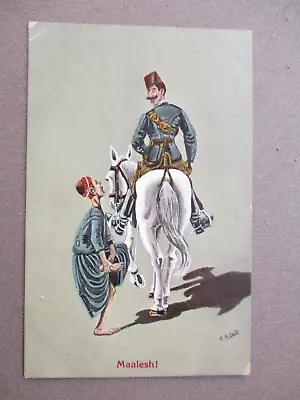 Comic POSTCARD Egyptian Soldier On Horse Treads On Man's Foot E B Norton Cairo • £3.99