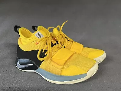 Nike Paul George Moon Exploration Mens Size 8 Black Yellow Shoes Bq8452-700 • $54.99