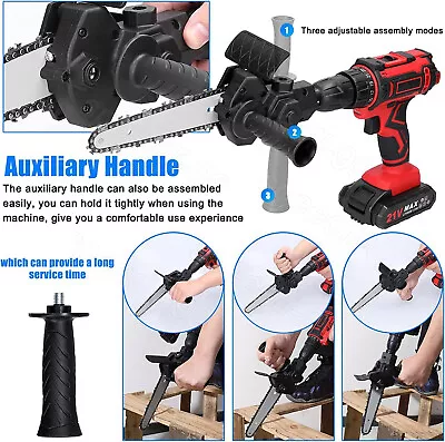 UK Electric Drill Modified To Electric Chainsaw Saw Power Tool Attachment 6 Inch • £9.74