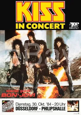 KISS German 24 X 34 1984 ANIMALIZE RP Concert Poster - Mark St.John Eric Carr • $50