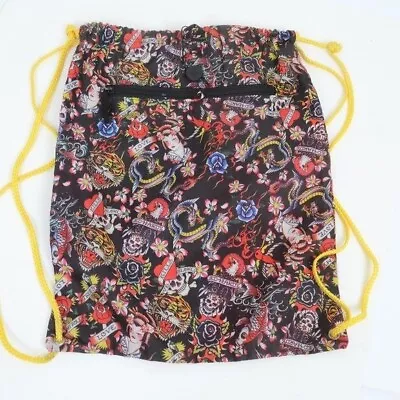 Y2K Ed Hardy “Love Kills Slowly” Draw String Backpack Travel Bag • $30