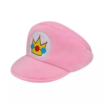 Super Mario Bros Princess Peach Soft Plush Hat Cosplay Cap Christmas Gift • $14.99