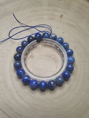 Crystal Lapis Lazuli 9.5mm Bead Bracelet • £6