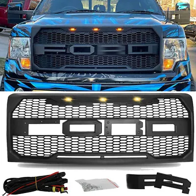 Front Grill For FORD F150 2009-2014 Raptor Style Bumper Grille Mesh W/Letters US • $124.99