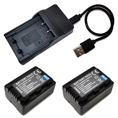 Battery / USB Charger For VW-VBT190 Panasonic HC-V110 HC-V130 HC-V160 HC-V180 • $39.98
