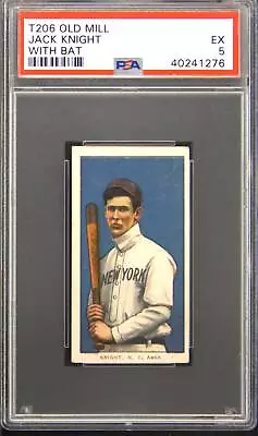 1909-11 T206 Old Mill With Bat Jack Knight PSA 5 • $275