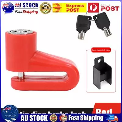Electric Scooter Disc Brake Lock Anti Theft With Lock Frame For M365 (Red) AU • $8.79