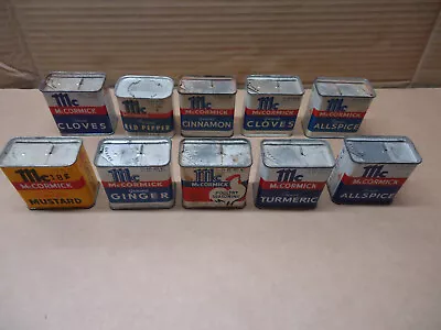 Collection Of 12 McCormick Spice Cans Circa 1950's Or Earlier • $49.99