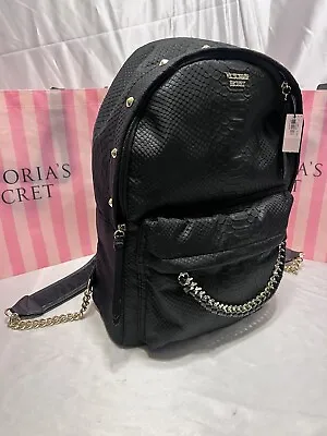Victoria’s Secret  Backpack Python Stud City Black Limited Edition • $53.90
