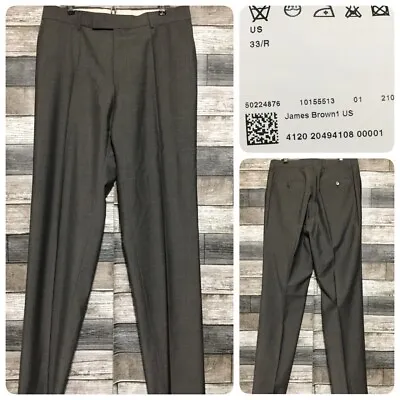 Hugo Boss James Brown Dress Pants Men’s 33R Brown (Inseam 34) 100% Wool L3 • $27.99
