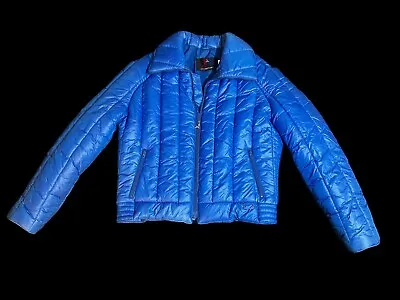 Vintage White Stage Action Sports Puffer Ski Jacket Blue XL Outdoors 70s • $99