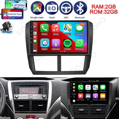 For Subaru Forester Impreza 2008-2012 Car Stereo Radio Carplay Android 12.0 WIFI • $122.99