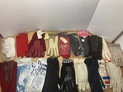 Lot Of 20+ Vintage Ladies Gloves  Lace Leather All Fabrics Most Are New • $64.99