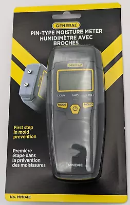 General Tools Moisture Meter Tool MMD4E BRAND NEW RETAIL W/ Batt! Humidity Mold • $20.99