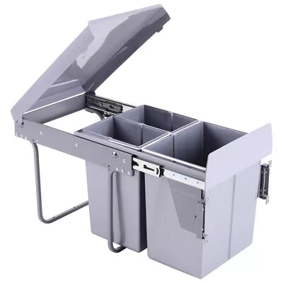 Waste Bin Pull Out Garbage Can Integrated Under Cabinet Sink Recycling Container • £60.95